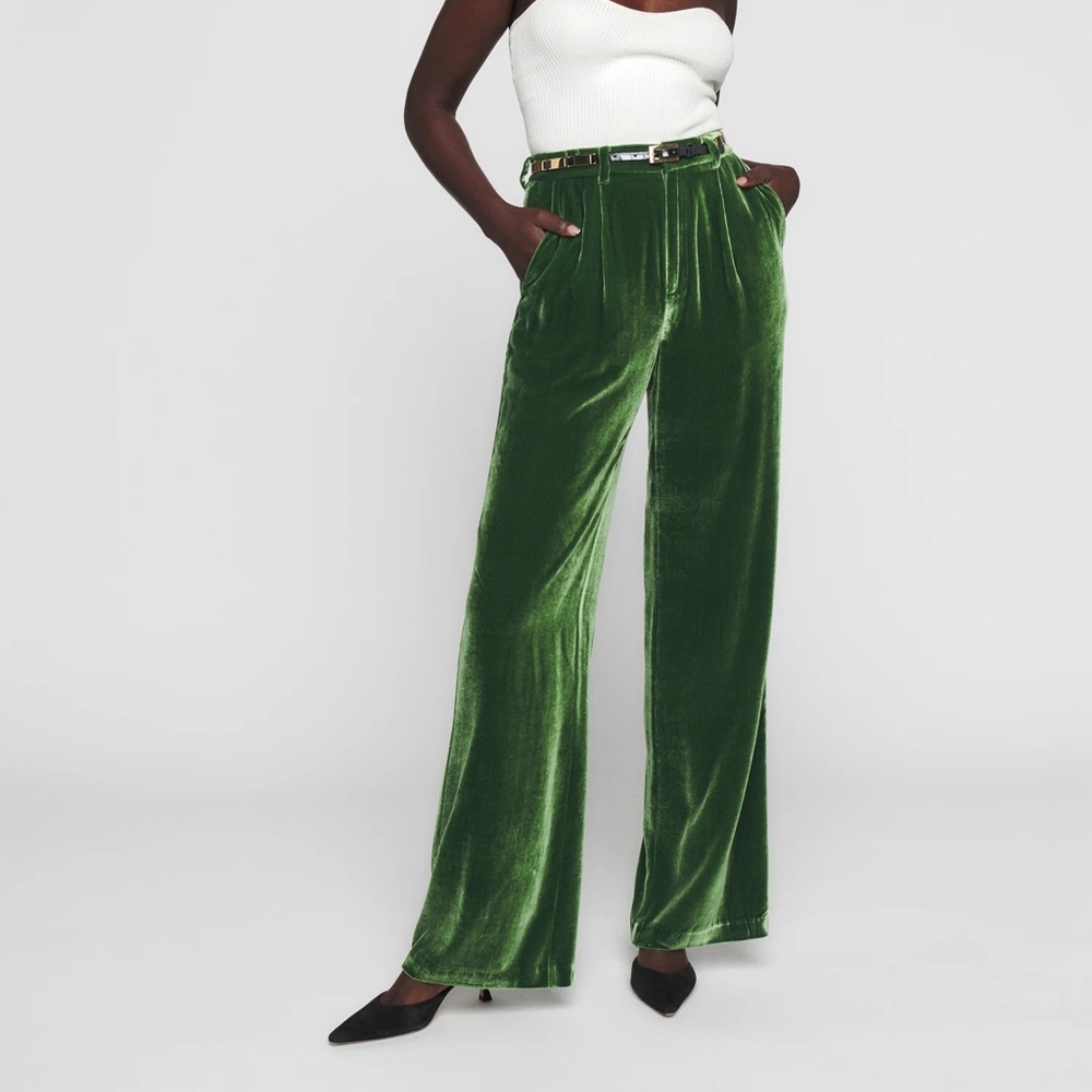 NWT Reformation Palm Green Wes Pants Regular Length